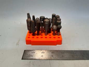 Grouping Of Rotary Wood Carving Burrs - 25 Pcs