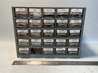 25-drawer Hardware Organizer - Incl. Contents - Nuts, Screws, Washers