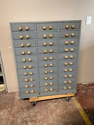 Vintage Machinist 30-drawer Metal Cabinet