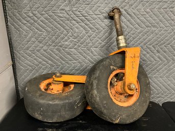 Pair Of Scag Flat Free Front Caster Wheels