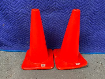 (2) Orange Hazard Cones