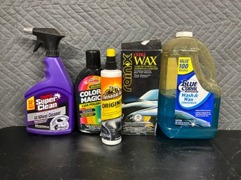 Grouping Of Car Washing Supplies