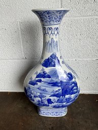 Chinese Blue And White Oriental Vase