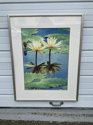 Framed Floral Still Life Watercolor