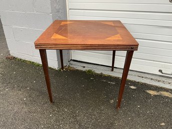 Vintage Inlaid Card Table