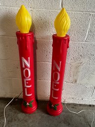 Decorative NOEL Christmas Light Up Candles