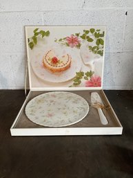 Mikasa Pastel Garden Cake Plate And Server