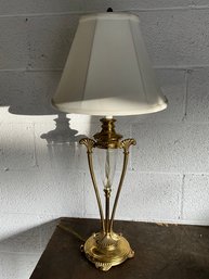 Brass And Glass Table Lamp