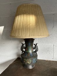 Antique Chinese Cloisonne Vase Lamp