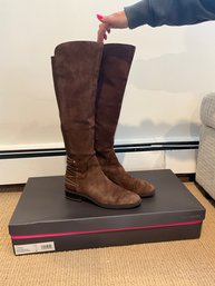 Vince Camuto VC-Phadina Show Down Brown Lux Tall Boot - Size 9 1/2