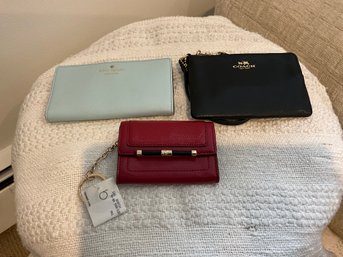 Grouping Of Designer Wallets And Wristlet