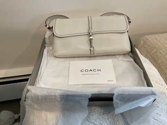 Coach Hamptons White Leather Purse