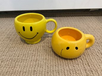 (2) Smiley Face Mugs