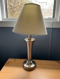 Small Silver-tone Bedroom Lamp