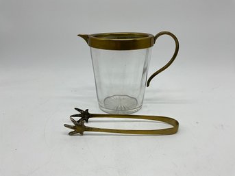 Mid Century Decanter Incl. Ice Tongs