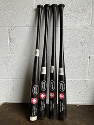Grouping Of Louisville Slugger Hard Maple Baseball Bats (1 Of 2)