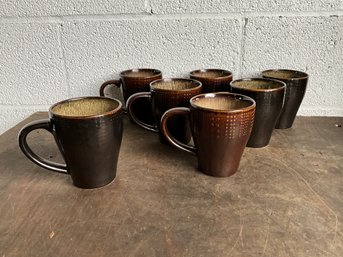Grouping Of Brown Glaze Mikasa Mugs