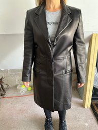 Rachelle Leather Trench Coat