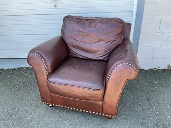 Leatherette Nailhead Trim Lounge Chair