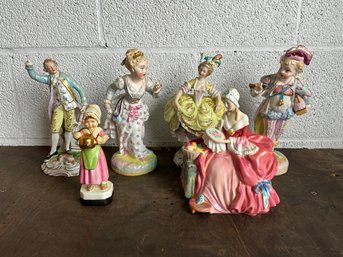 Grouping Of Porcelain Figurines