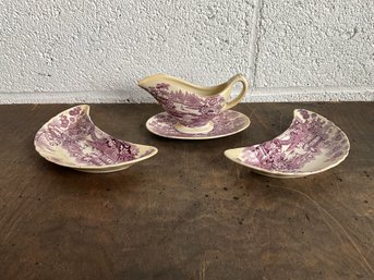 Royal Staffordshire Purple And White Porcelain