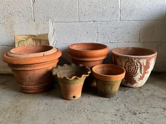 Grouping Of Terracotta Planters