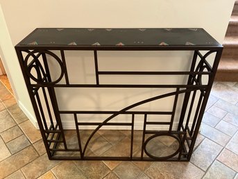 Southwestern Style Metal Console Table
