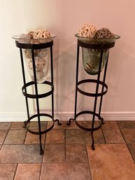 Decorative Glass Vases On Stands