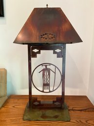 Southwest Style Cut Out Metal Lamp