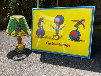 Curious George Lamp And Wall Art