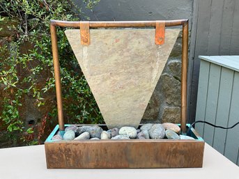 Decorative Copper And Stone Water Feature
