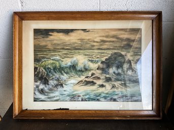 Vintage Seascape Watercolor