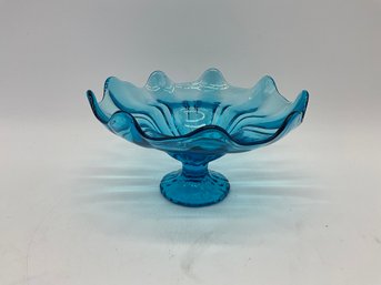 Vintage Aqua Blue Candy Dish