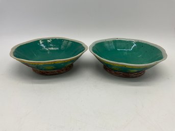 Late 19th Century Chinese Turquoise Ceramic Bowls