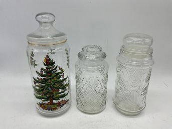 Grouping Of Glass Canisters