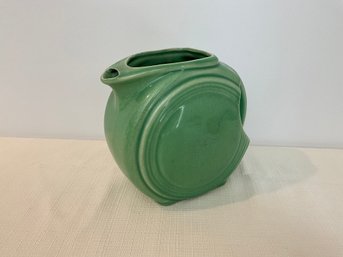 Vintage Green Tall Disc Pitcher