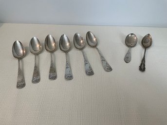 Joseph Seymour Sterling Silver Demitasse Spoons Incl. Additional Silver Spoons