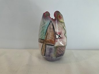 Harris Cies 1991 Abstract Cubist Studio Ceramic Pottery Vase