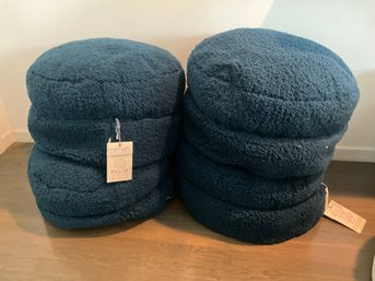 Grouping Of Navy Blue Mimish Storage Poufs - Fill It, Zip It And Sit On It