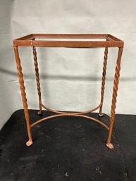 Iron Twisted Leg Side Table - No Glass