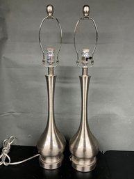 Silver-tone Metal Table Lamps
