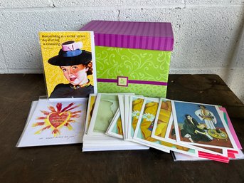 Grouping Of Stationary Cards And Organizer