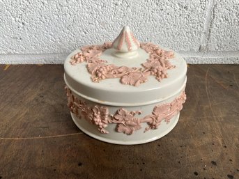Wedgwood Queensware Pink And White Lidded Box