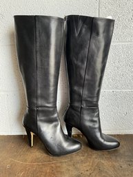 Banana Republic Tall Black Leather Boots - Size 10