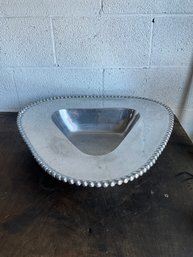 Pearled Edge Silver Centerpiece Bowl
