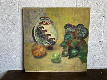 Fruit And Object Still Life Painting On Canvas