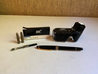 Vintage Mont Blanc Fountain Pen, Ink And Cartridges