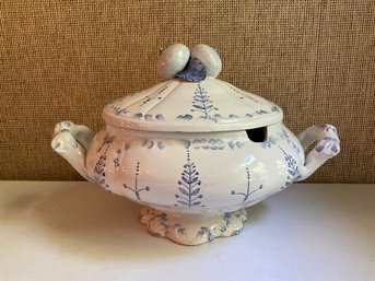 Italian Blue And White Soup Tureen