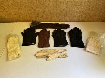 Grouping Of Vintage Leather Gloves