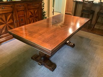 Italian Inlaid Extension Dining Table